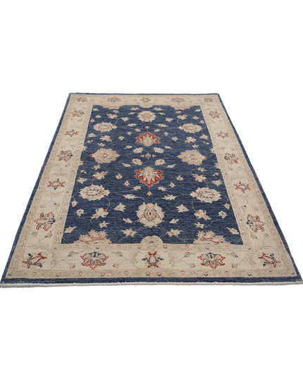 Ziegler 3' 11" X 6' 2" Hand Knotted Wool Rug 3' 11" X 6' 2" (119 X 188) / Blue / Wool