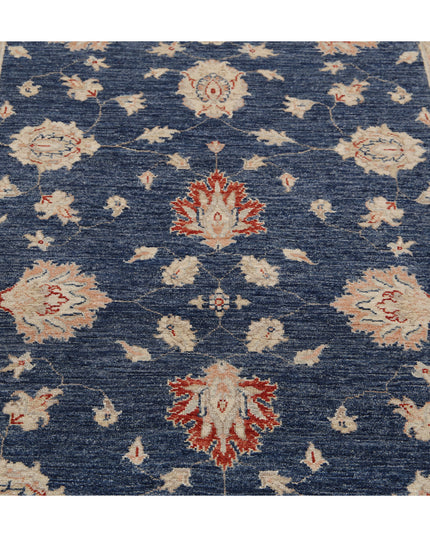 Ziegler 3' 11" X 6' 2" Hand Knotted Wool Rug 3' 11" X 6' 2" (119 X 188) / Blue / Wool