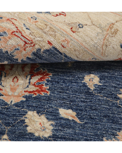 Ziegler 3' 11" X 6' 2" Hand Knotted Wool Rug 3' 11" X 6' 2" (119 X 188) / Blue / Wool