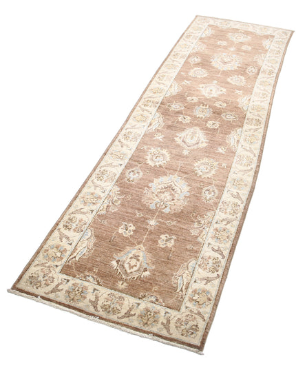 Ziegler 2' 4" X 8' 6" Hand Knotted Wool Rug 2' 4" X 8' 6" (71 X 259) / Brown / Wool