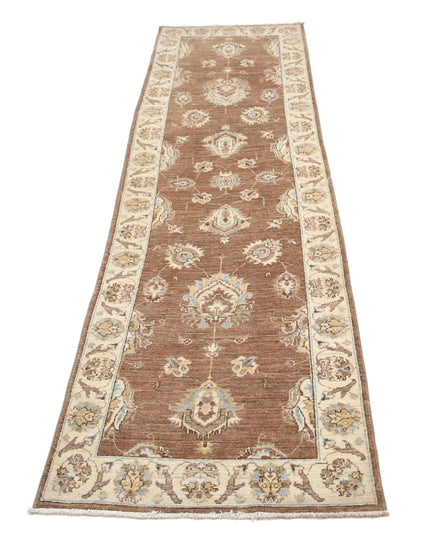 Ziegler 2' 4" X 8' 6" Hand Knotted Wool Rug 2' 4" X 8' 6" (71 X 259) / Brown / Wool