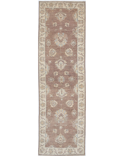 Ziegler 2' 4" X 8' 6" Hand Knotted Wool Rug 2' 4" X 8' 6" (71 X 259) / Brown / Wool