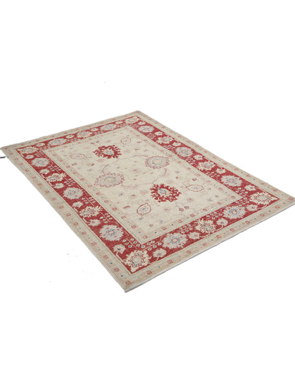 Ziegler 3' 10" X 5' 2" Hand Knotted Wool Rug 3' 10" X 5' 2" (117 X 158) / Ivory / Wool