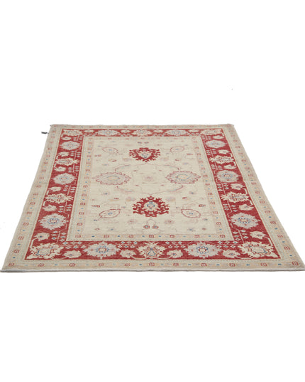 Ziegler 3' 10" X 5' 2" Hand Knotted Wool Rug 3' 10" X 5' 2" (117 X 158) / Ivory / Wool