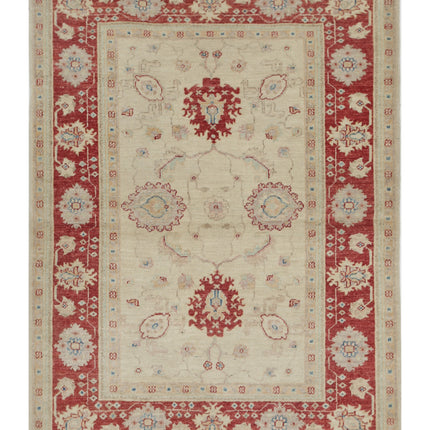 Ziegler 3' 10" X 5' 2" Hand Knotted Wool Rug 3' 10" X 5' 2" (117 X 158) / Ivory / Wool