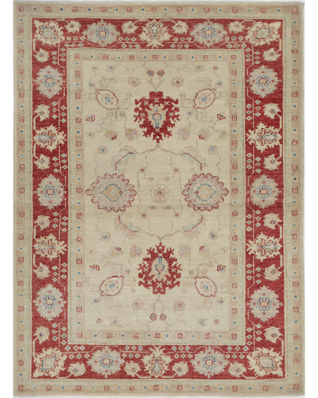 Ziegler 3' 10" X 5' 2" Hand Knotted Wool Rug 3' 10" X 5' 2" (117 X 158) / Ivory / Wool
