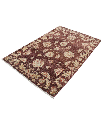 Ziegler 3' 9" X 5' 10" Hand Knotted Wool Rug 3' 9" X 5' 10" (114 X 178) / Brown / Wool