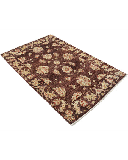 Ziegler 3' 9" X 5' 10" Hand Knotted Wool Rug 3' 9" X 5' 10" (114 X 178) / Brown / Wool