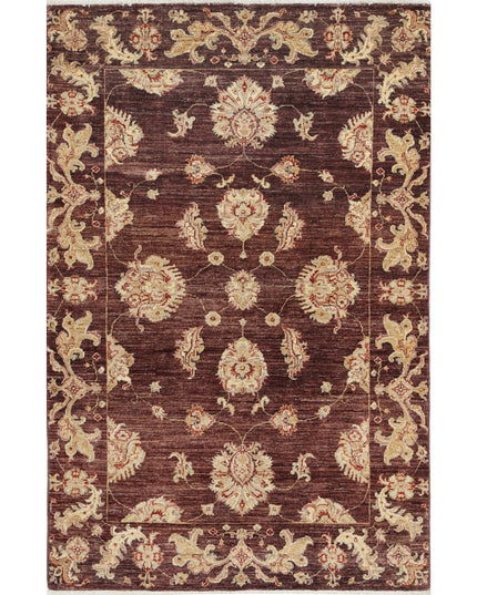 Ziegler 3' 9" X 5' 10" Hand Knotted Wool Rug 3' 9" X 5' 10" (114 X 178) / Brown / Wool