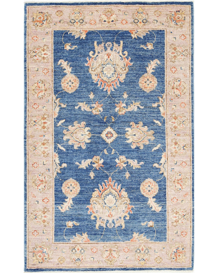 Ziegler 2' 7" X 4' 0" Hand Knotted Wool Rug 2' 7" X 4' 0" (79 X 122) / Blue / Wool