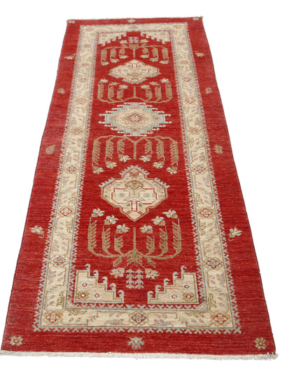 Ziegler 2' 8" X 6' 6" Hand Knotted Wool Rug 2' 8" X 6' 6" (81 X 198) / Red / Wool