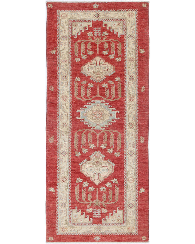 Ziegler 2' 8" X 6' 6" Hand Knotted Wool Rug 2' 8" X 6' 6" (81 X 198) / Red / Wool