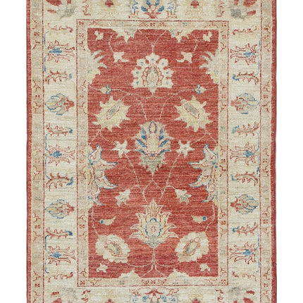 Ziegler 2' 7" X 3' 9" Hand Knotted Wool Rug 2' 7" X 3' 9" (79 X 114) / Red / Wool