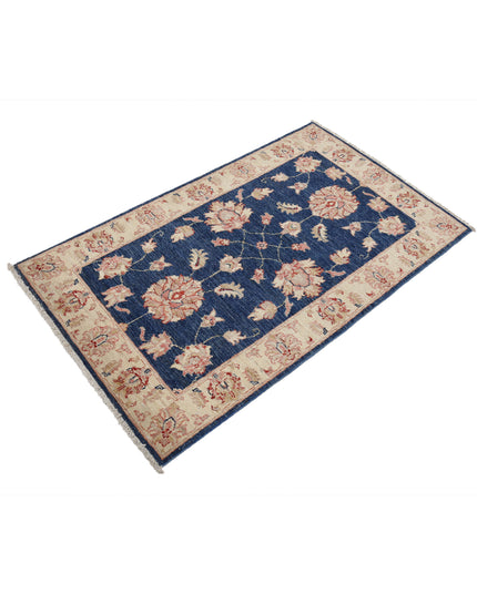Ziegler 2' 7" X 4' 4" Hand Knotted Wool Rug 2' 7" X 4' 4" (79 X 132) / Blue / Wool
