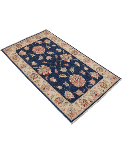 Ziegler 2' 7" X 4' 4" Hand Knotted Wool Rug 2' 7" X 4' 4" (79 X 132) / Blue / Wool