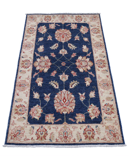 Ziegler 2' 7" X 4' 4" Hand Knotted Wool Rug 2' 7" X 4' 4" (79 X 132) / Blue / Wool