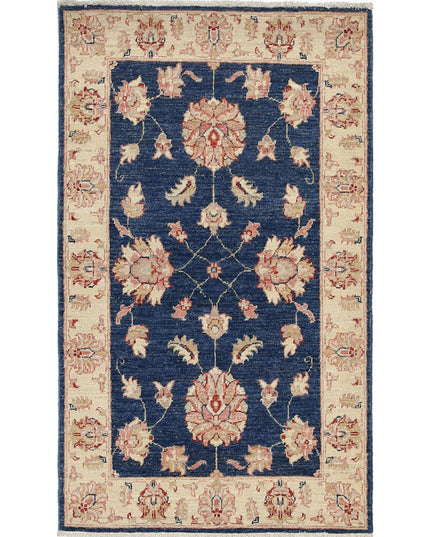 Ziegler 2' 7" X 4' 4" Hand Knotted Wool Rug 2' 7" X 4' 4" (79 X 132) / Blue / Wool