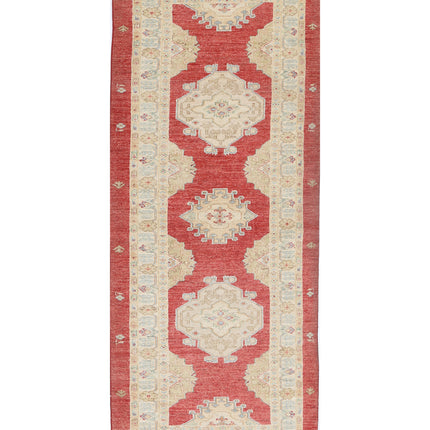 Ziegler 2' 11" X 7' 9" Hand Knotted Wool Rug 2' 11" X 7' 9" (89 X 236) / Red / Wool