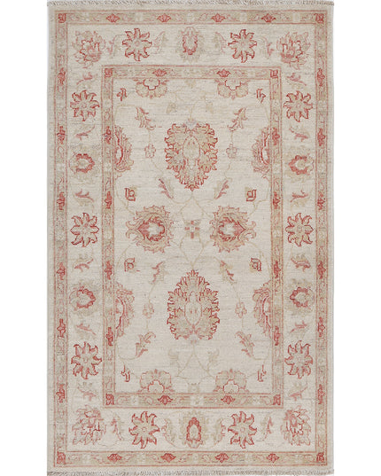 Ziegler 2' 7" X 4' 3" Hand Knotted Wool Rug 2' 7" X 4' 3" (79 X 130) / Ivory / Wool