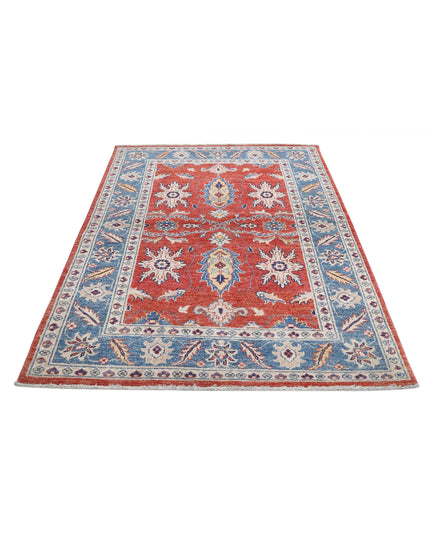 Ziegler 3' 4" X 5' 0" Hand Knotted Wool Rug 3' 4" X 5' 0" (101 X 152) / Red / Wool