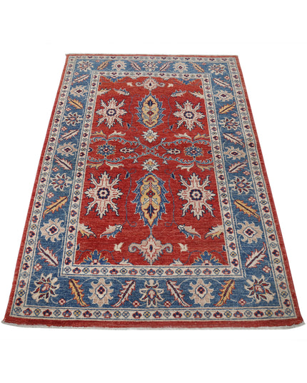 Ziegler 3' 4" X 5' 0" Hand Knotted Wool Rug 3' 4" X 5' 0" (101 X 152) / Red / Wool