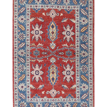 Ziegler 3' 4" X 5' 0" Hand Knotted Wool Rug 3' 4" X 5' 0" (101 X 152) / Red / Wool