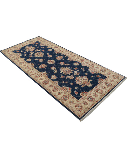 Ziegler 3' 2" X 6' 11" Hand Knotted Wool Rug 3' 2" X 6' 11" (97 X 211) / Blue / Wool
