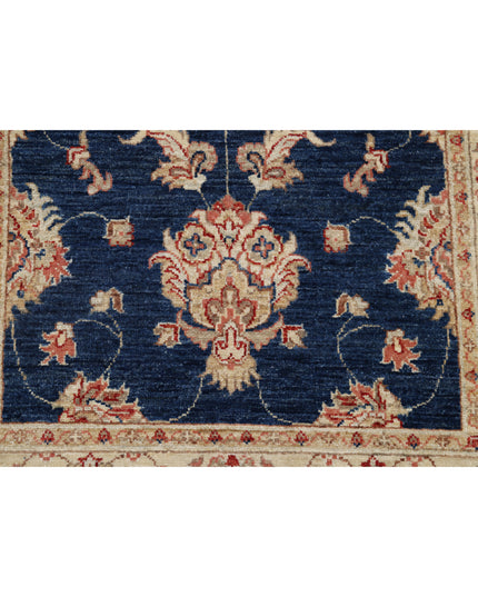 Ziegler 3' 2" X 6' 11" Hand Knotted Wool Rug 3' 2" X 6' 11" (97 X 211) / Blue / Wool