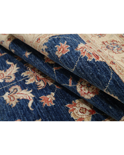 Ziegler 3' 2" X 6' 11" Hand Knotted Wool Rug 3' 2" X 6' 11" (97 X 211) / Blue / Wool