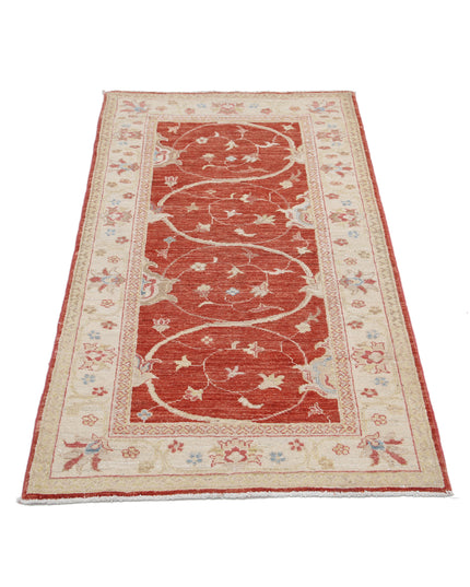 Ziegler 2' 8" X 4' 7" Hand Knotted Wool Rug 2' 8" X 4' 7" (81 X 140) / Red / Wool