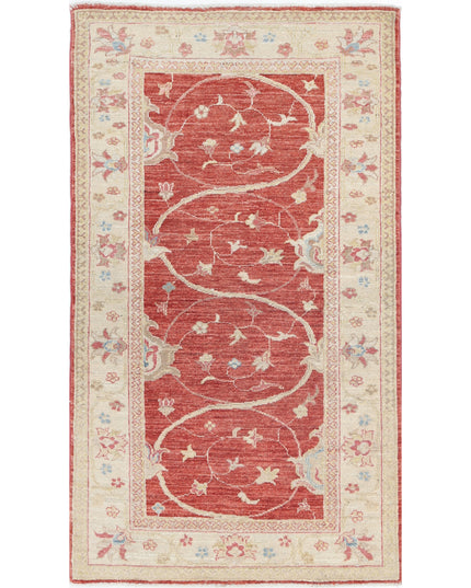 Ziegler 2' 8" X 4' 7" Hand Knotted Wool Rug 2' 8" X 4' 7" (81 X 140) / Red / Wool