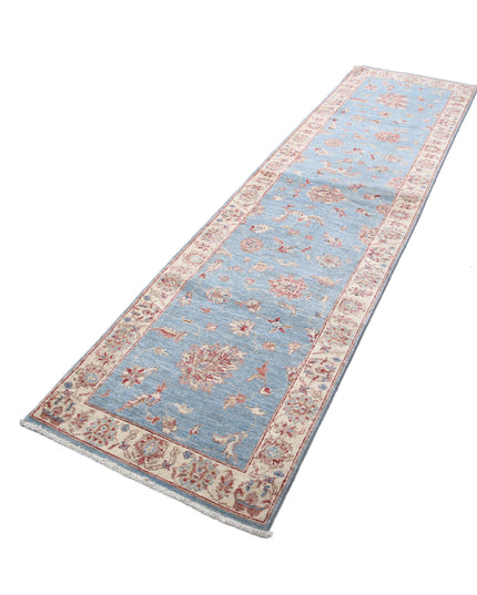 Ziegler 2' 6" X 9' 9" Hand Knotted Wool Rug 2' 6" X 9' 9" (76 X 297) / Blue / Wool