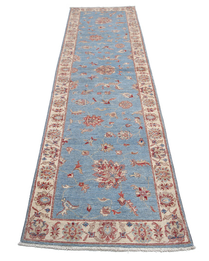 Ziegler 2' 6" X 9' 9" Hand Knotted Wool Rug 2' 6" X 9' 9" (76 X 297) / Blue / Wool