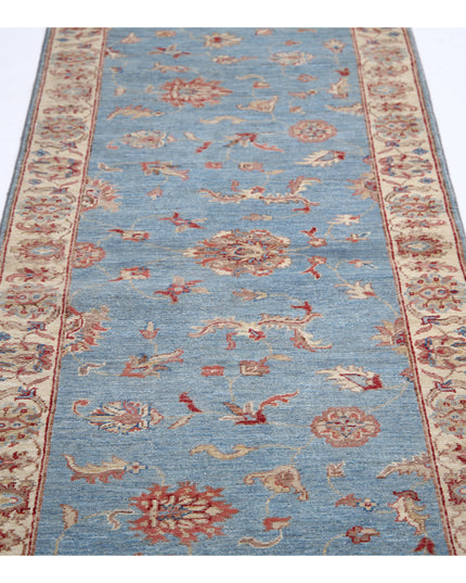 Ziegler 2' 6" X 9' 9" Hand Knotted Wool Rug 2' 6" X 9' 9" (76 X 297) / Blue / Wool