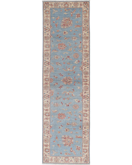 Ziegler 2' 6" X 9' 9" Hand Knotted Wool Rug 2' 6" X 9' 9" (76 X 297) / Blue / Wool