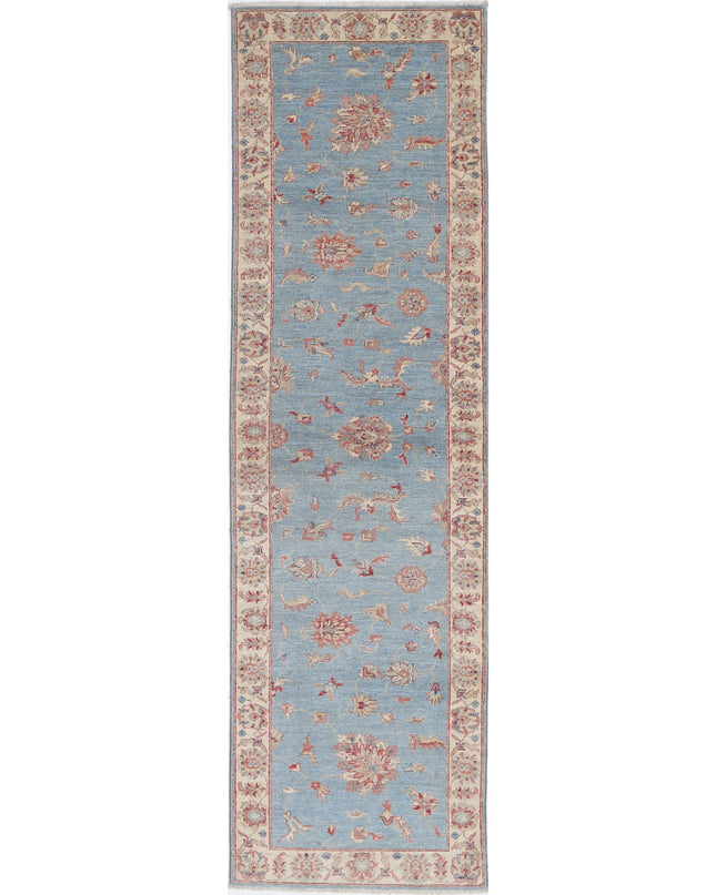 Ziegler 2' 6" X 9' 9" Hand Knotted Wool Rug 2' 6" X 9' 9" (76 X 297) / Blue / Wool