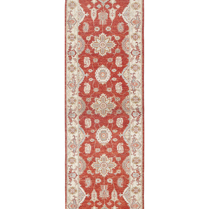 Ziegler 2' 7" X 8' 0" Hand Knotted Wool Rug 2' 7" X 8' 0" (79 X 244) / Red / Wool