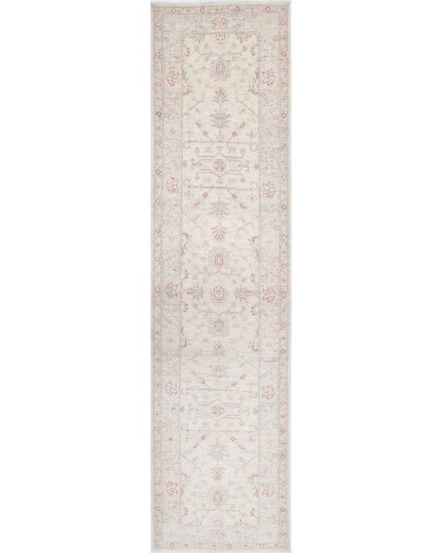 Ziegler 2' 7" X 9' 7" Hand Knotted Wool Rug 2' 7" X 9' 7" (79 X 292) / Ivory / Wool