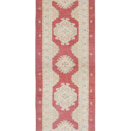 Ziegler 2' 11" X 7' 10" Hand Knotted Wool Rug 2' 11" X 7' 10" (89 X 239) / Red / Wool