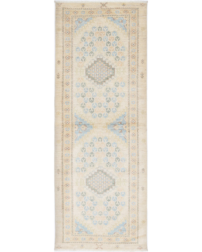 Ziegler 2' 9" X 8' 0" Hand Knotted Wool Rug 2' 9" X 8' 0" (84 X 244) / Ivory / Wool