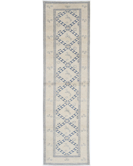 Ziegler 2' 6" X 9' 11" Hand Knotted Wool Rug 2' 6" X 9' 11" (76 X 302) / Ivory / Wool