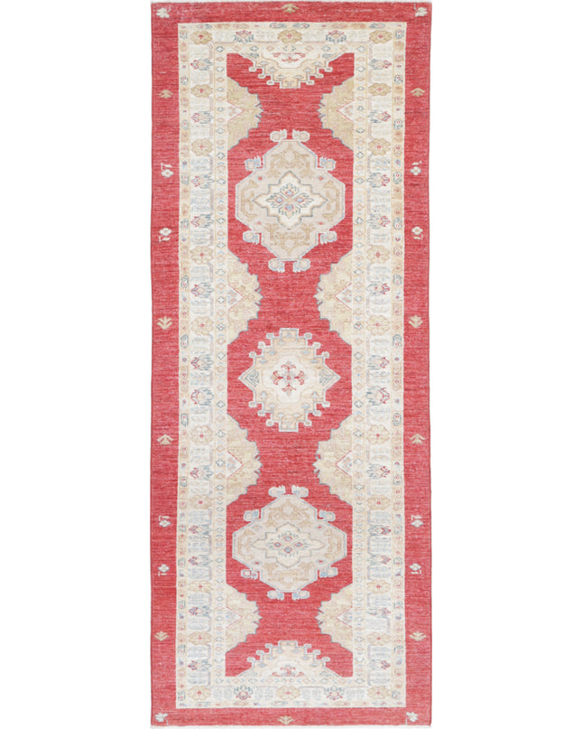 Ziegler 2' 8" X 7' 9" Hand Knotted Wool Rug 2' 8" X 7' 9" (81 X 236) / Red / Wool