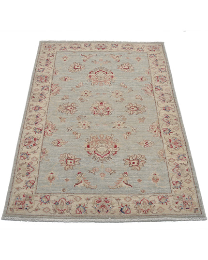 Ziegler 2' 11" X 4' 3" Hand Knotted Wool Rug 2' 11" X 4' 3" (89 X 130) / Blue / Wool
