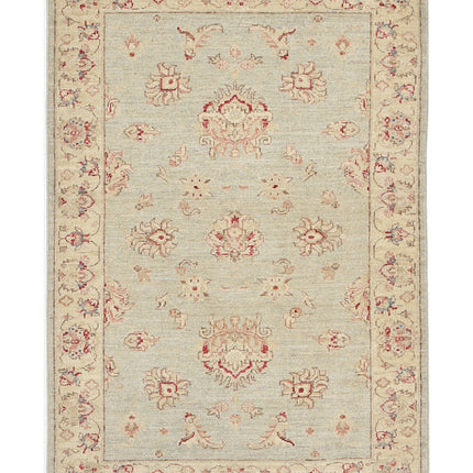 Ziegler 2' 11" X 4' 3" Hand Knotted Wool Rug 2' 11" X 4' 3" (89 X 130) / Blue / Wool
