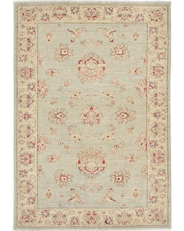 Ziegler 2' 11" X 4' 3" Hand Knotted Wool Rug 2' 11" X 4' 3" (89 X 130) / Blue / Wool