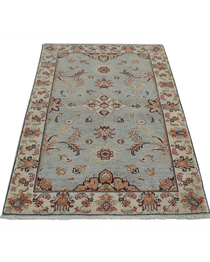Ziegler 2' 11" X 4' 3" Hand Knotted Wool Rug 2' 11" X 4' 3" (89 X 130) / Blue / Wool