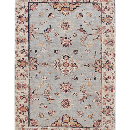 Ziegler 2' 11" X 4' 3" Hand Knotted Wool Rug 2' 11" X 4' 3" (89 X 130) / Blue / Wool