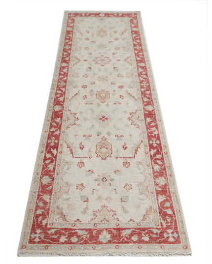 Ziegler 2' 6" X 7' 10" Hand Knotted Wool Rug 2' 6" X 7' 10" (76 X 239) / Ivory / Wool