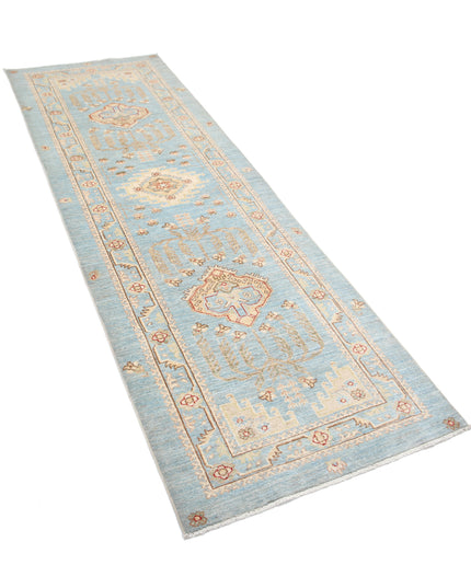 Ziegler 2' 8" X 8' 2" Hand Knotted Wool Rug 2' 8" X 8' 2" (81 X 249) / Blue / Wool