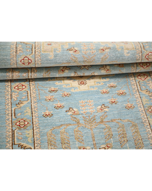 Ziegler 2' 8" X 8' 2" Hand Knotted Wool Rug 2' 8" X 8' 2" (81 X 249) / Blue / Wool